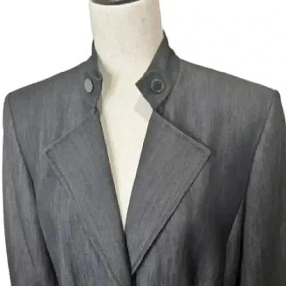 Calvin Klein Dark Gray Fully Lined Long Sleeve Suit Jacket Blazer Women’s Sz‎ 14 - Picture 5 of 11